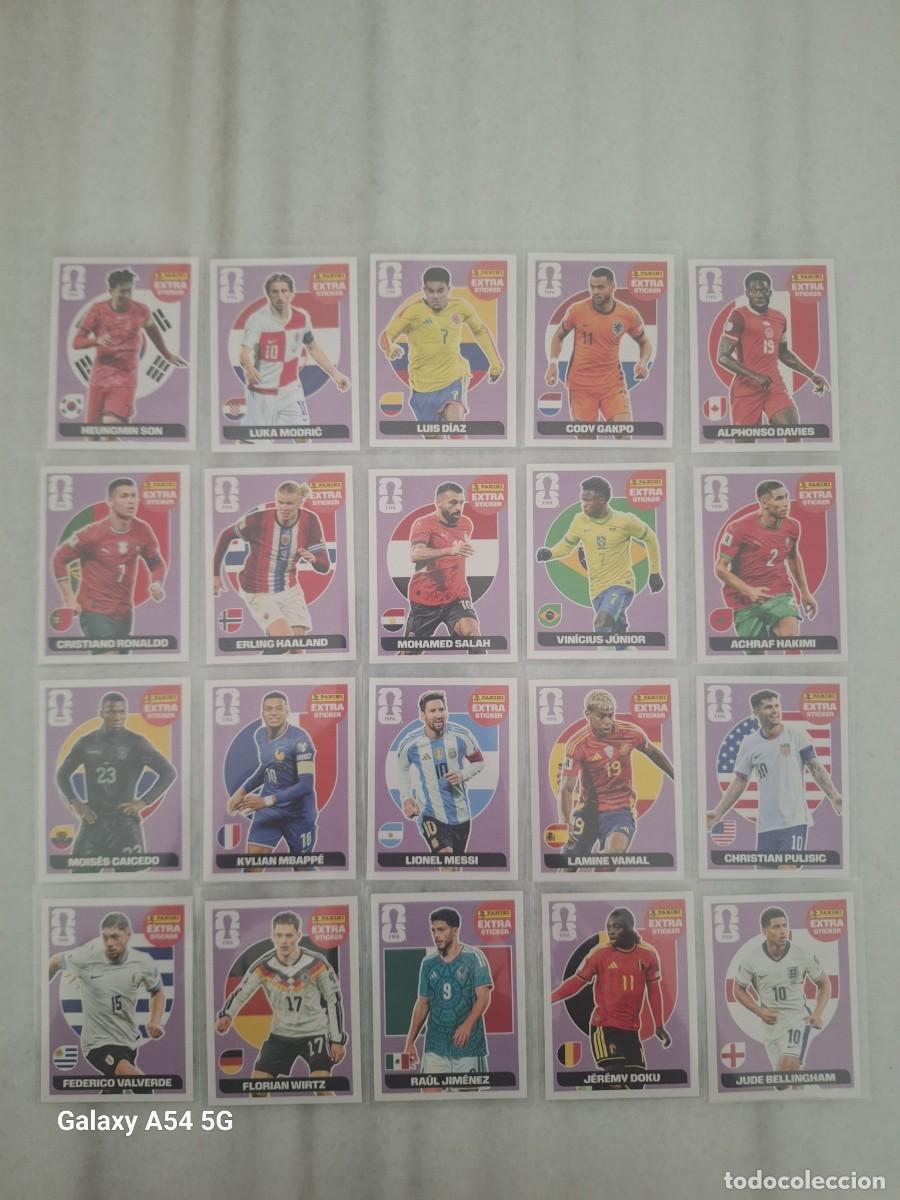 Cromos de f&uacute;tbol: LOTE 20 EXTRA STICKER MORADO MUNDIAL EEUU, CANAD&Aacute; Y MEXICO 2026 PANINI