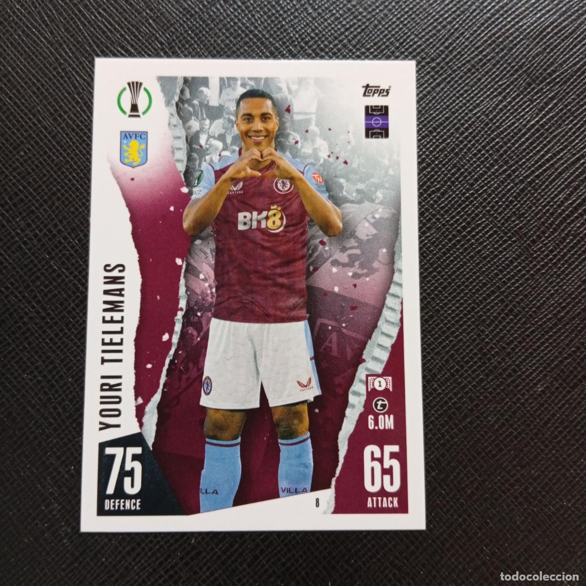 Cromos de f&uacute;tbol: 8 YOURI TIELEMANS ASTON VILLA TOPPS MATCH ATTAX 2023 2124 FUTBOL CROMO 23 24 - A217 PG1