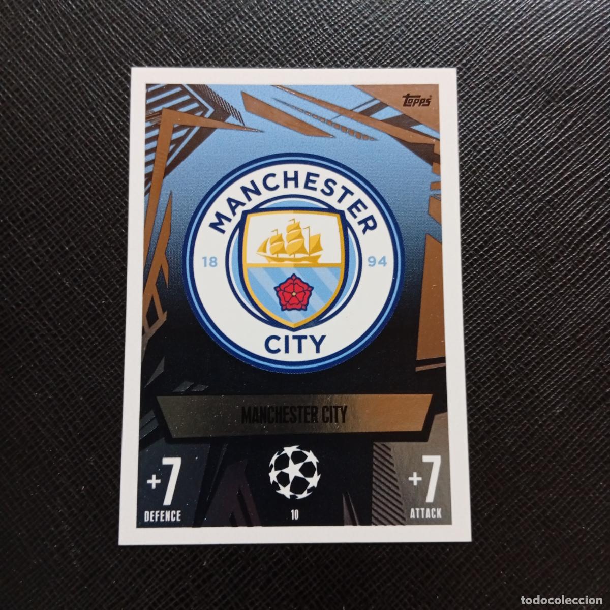 Cromos de f&uacute;tbol: 10 ESCUDO MANCHESTER CITY TOPPS MATCH ATTAX 2023 2124 FUTBOL CROMO 23 24 - A217 PG2
