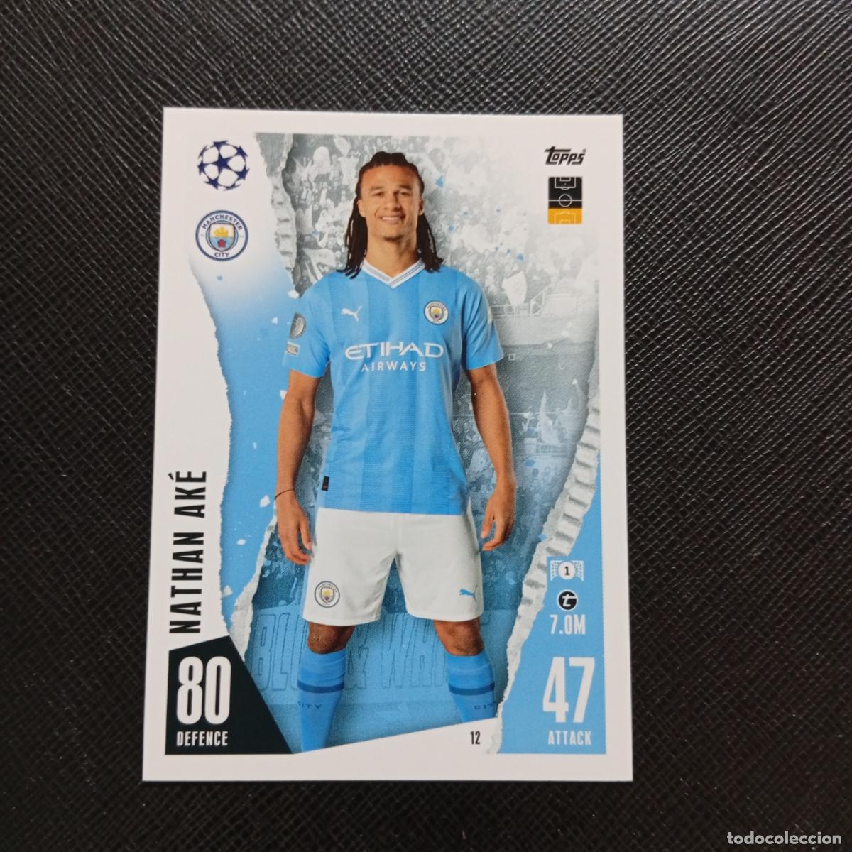 Cromos de f&uacute;tbol: 12 NATHAN AKE MANCHESTER CITY TOPPS MATCH ATTAX 2023 2024 FUTBOL CROMO 23 24 - A217 PG2