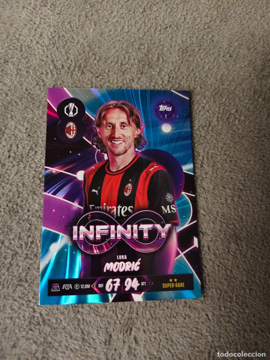 Cromos de f&uacute;tbol: 1 MATCH ATTAX 26/27 LUKA MODRIĆ AC MILAN INFINITY 2026 2027 TOPPS UCC AAU