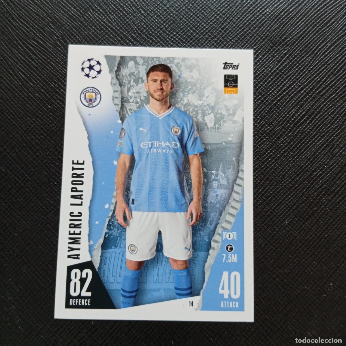 Cromos de f&uacute;tbol: 14 LAPORTE MANCHESTER CITY TOPPS MATCH ATTAX 2023 2024 FUTBOL CROMO 23 24 - A217 PG2