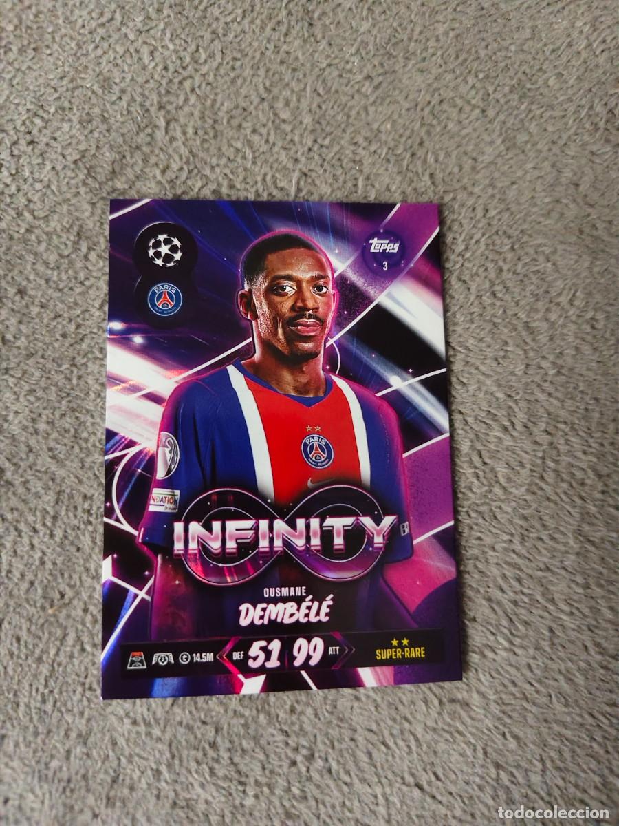 Cromos de Futebol: 3 MATCH ATTAX 26/27 OUSMANE DEMB&Eacute;L&Eacute; PARIS SAINT-GERMAIN INFINITY 2026 2027 TOPPS UCC AAU
