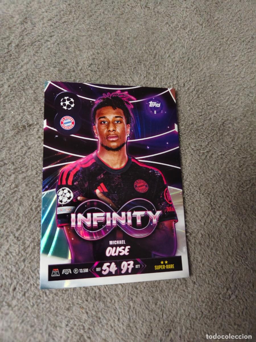 Cromos de f&uacute;tbol: 8 MATCH ATTAX 26/27 MICHAEL OLISE FC BAYERN M&Uuml;NCHEN INFINITY 2026 2027 TOPPS UCC AAU