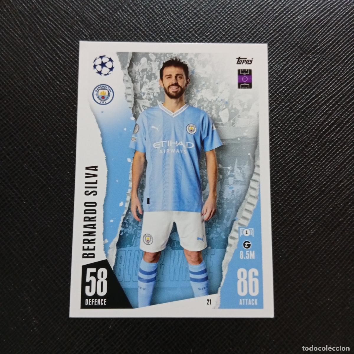 Cromos de f&uacute;tbol: 21 BERNARDO SILVA MANCHESTER CITY TOPPS MATCH ATTAX 2023 2124 FUTBOL CROMO 23 24 - A217 PG3