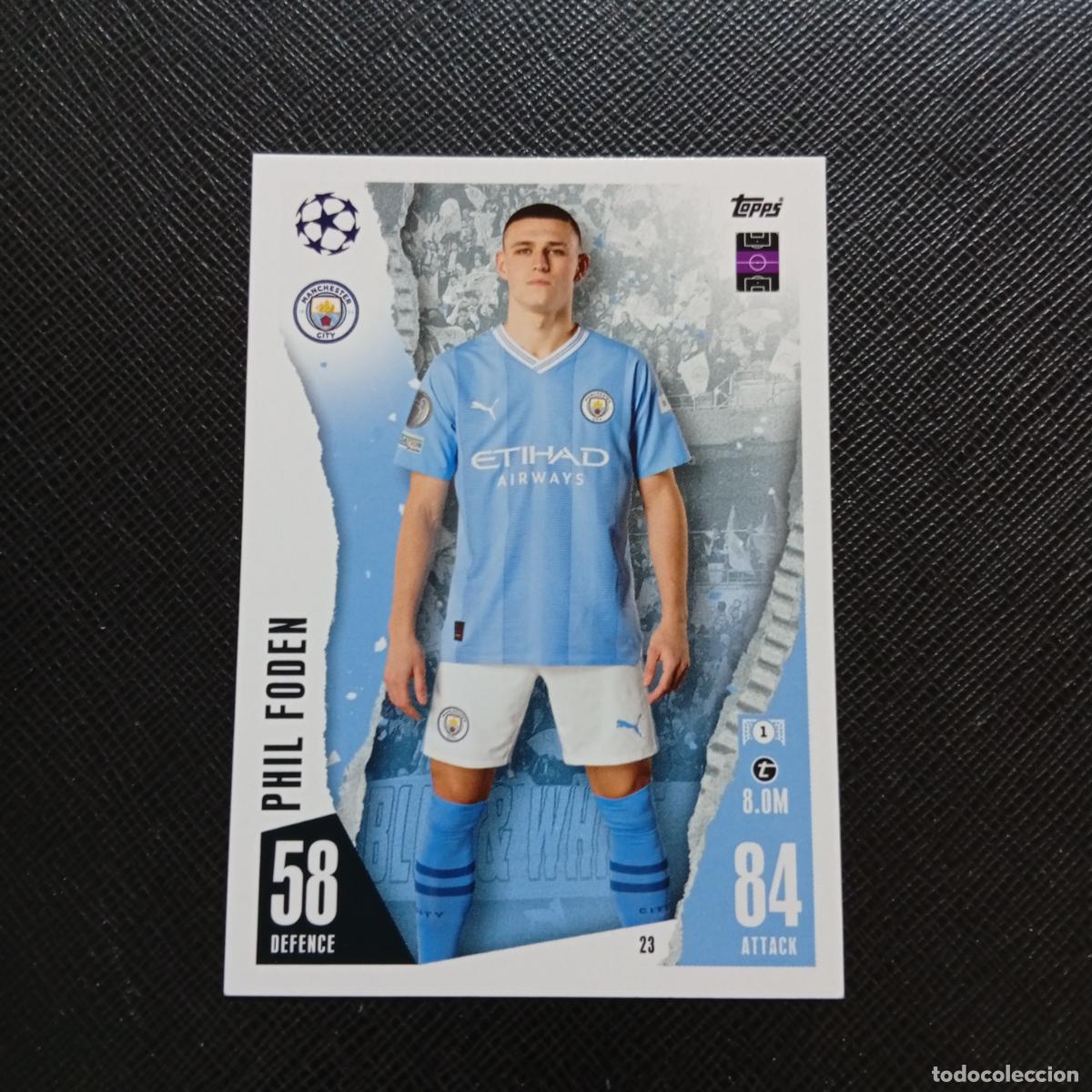 Cromos de f&uacute;tbol: 23 PHIL FODEN MANCHESTER CITY TOPPS MATCH ATTAX 2023 2124 FUTBOL CROMO 23 24 - A217 PG3