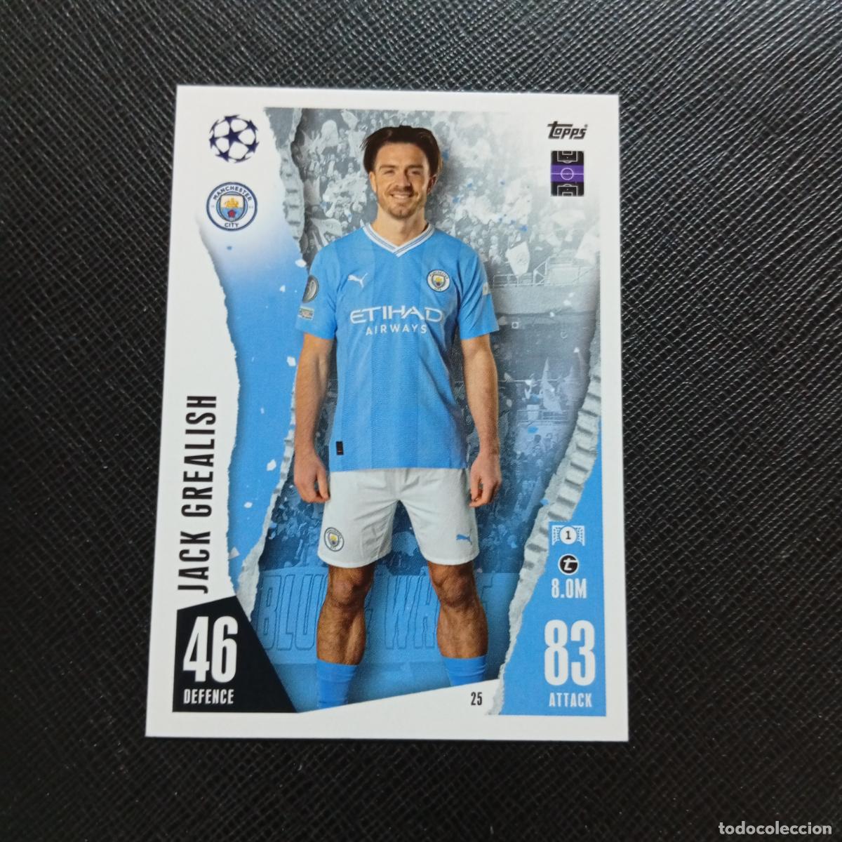 Cromos de f&uacute;tbol: 25 JACK GREALISH MANCHESTER CITY TOPPS MATCH ATTAX 2023 2124 FUTBOL CROMO 23 24 - A217 PG3