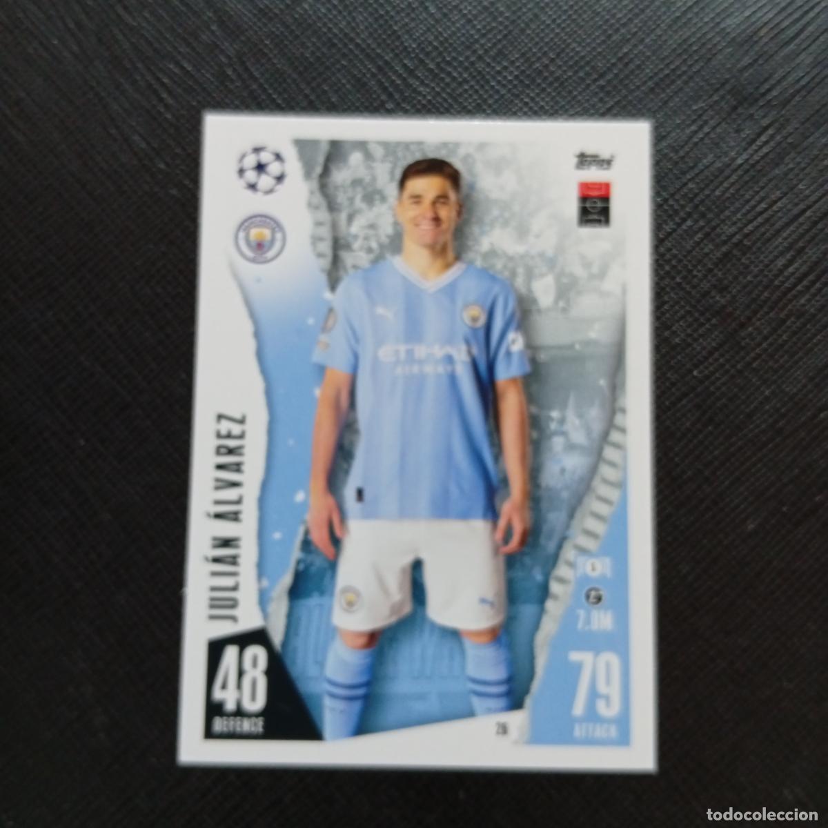 Cromos de f&uacute;tbol: 26 JULIAN ALVAREZ MANCHESTER CITY TOPPS MATCH ATTAX 2023 2124 FUTBOL CROMO 23 24 - A217 PG3