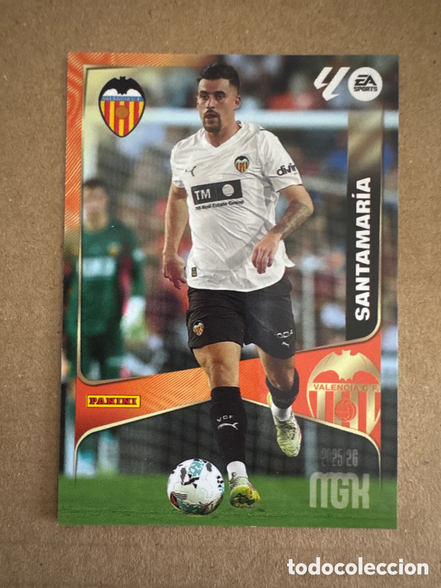 Cromos de f&uacute;tbol: # 357 Santamar&iacute;a Valencia Segunda 2 edici&oacute;n Megacracks 25 26 2025 2026 2&ordf; MGK