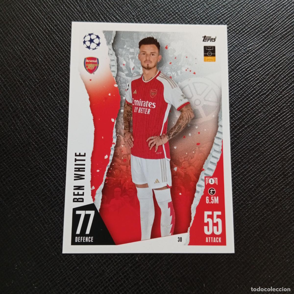 Cromos de f&uacute;tbol: 30 BEN WHITE ARSENAL TOPPS MATCH ATTAX 2023 2024 FUTBOL CROMO 23 24 - A217 PG4