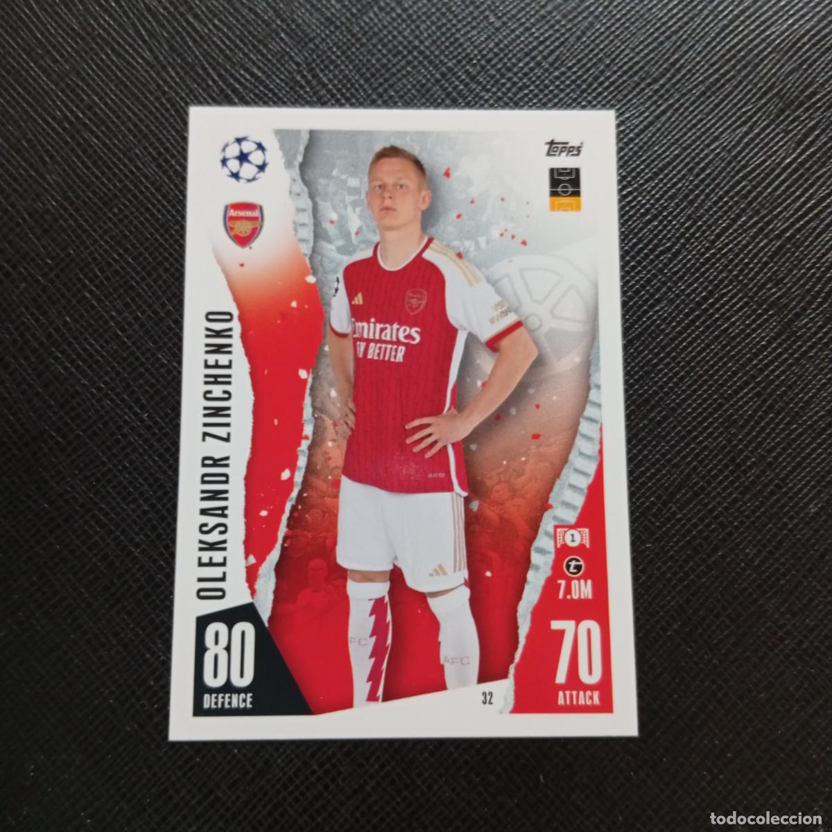 Cromos de f&uacute;tbol: 32 ZINCHENKO ARSENAL TOPPS MATCH ATTAX 2023 2024 FUTBOL CROMO 23 24 - A217 PG4