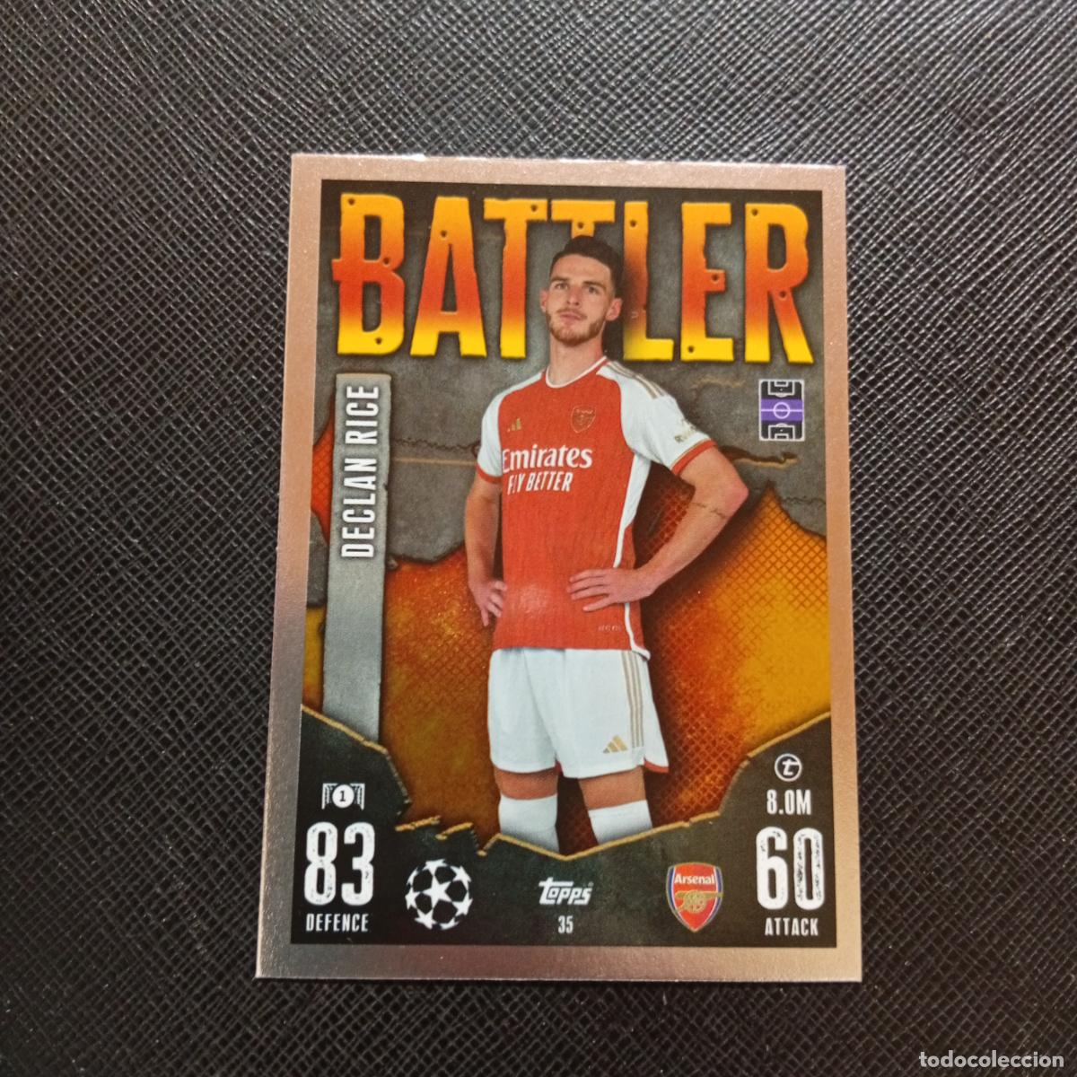 Cromos de f&uacute;tbol: 35 DECLAN RICE ARSENAL TOPPS MATCH ATTAX 2023 2024 FUTBOL CROMO 23 24 - A217 PG4