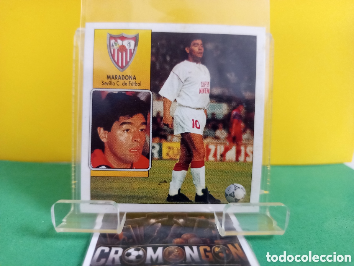 Fu&szlig;ball-Sticker: ❇️ CROMO ⚽ MARADONA SEVILLA COLOCA LIGA 92 93 1992 1993 ESTE DESPEGADO ❇️