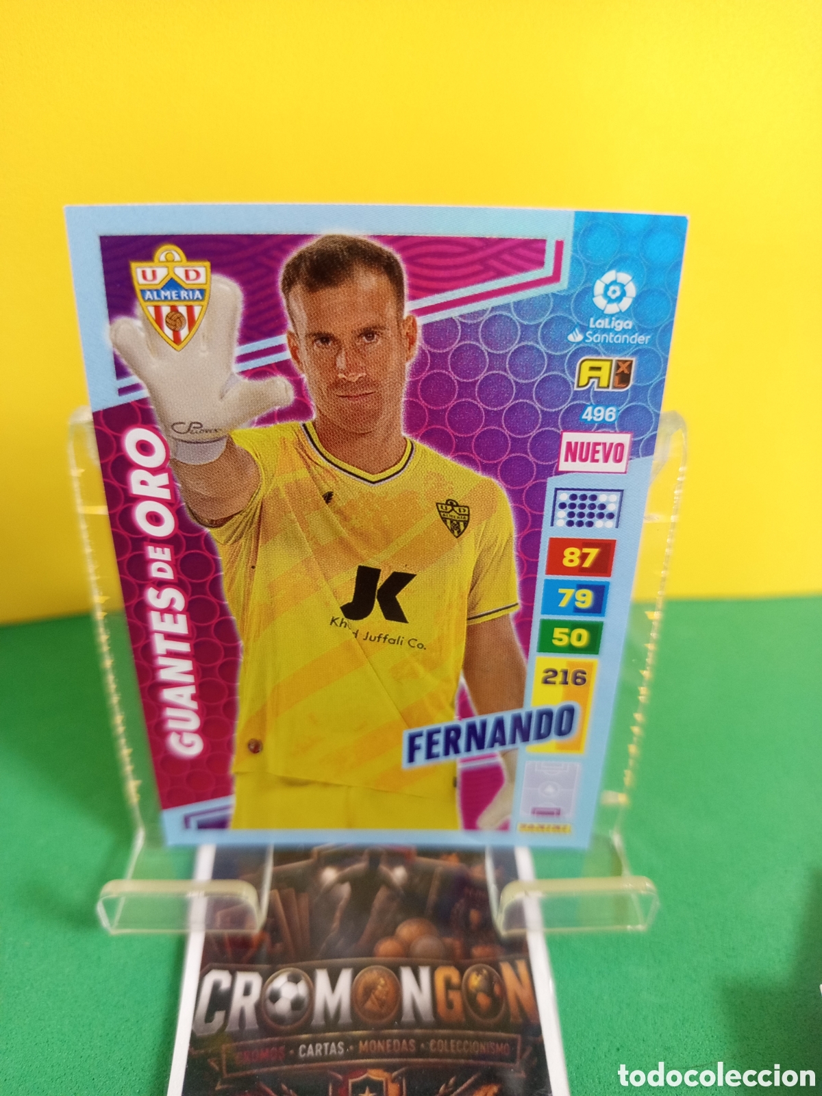 Cromos de f&uacute;tbol: ❇️ CROMO ⚽ CARD 496 FERNANDO NUEVO GUANTES DE ORO- (ALMERIA) ADRENALYN XL LIGA 2022/23 PANINI ❇️
