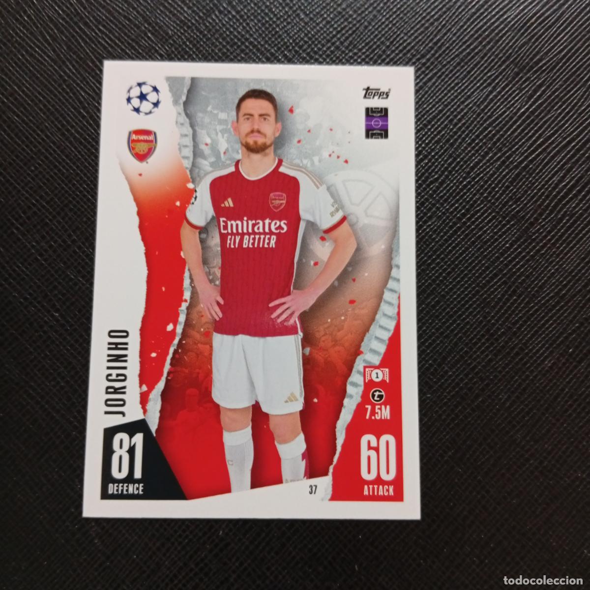 Cromos de f&uacute;tbol: 37 JORGINHO ARSENAL TOPPS MATCH ATTAX 2023 2024 FUTBOL CROMO 23 24 - A217 PG5