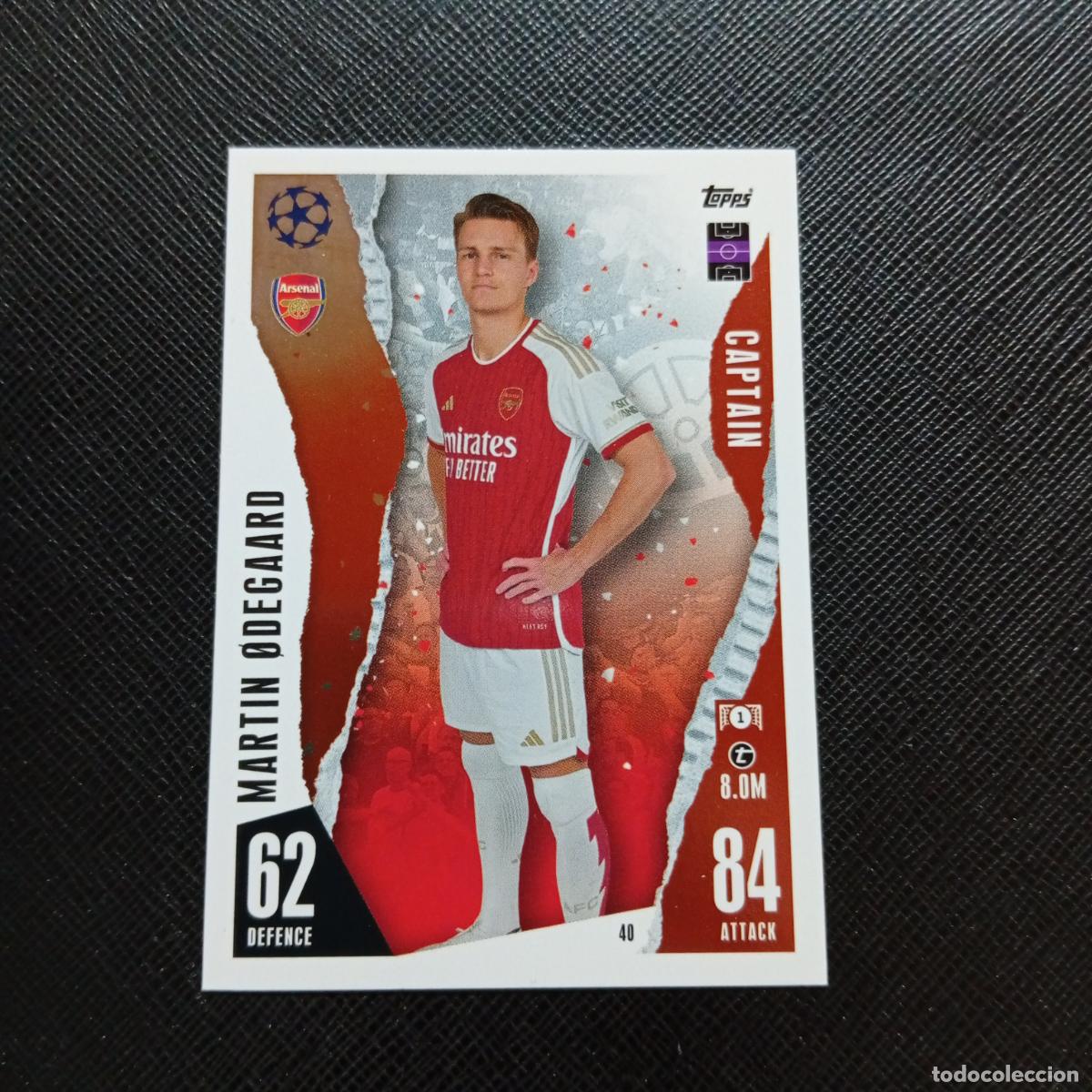 Cromos de f&uacute;tbol: 40 MARTIN ODEGAARD ARSENAL TOPPS MATCH ATTAX 2023 2024 FUTBOL CROMO 23 24 - A217 PG5