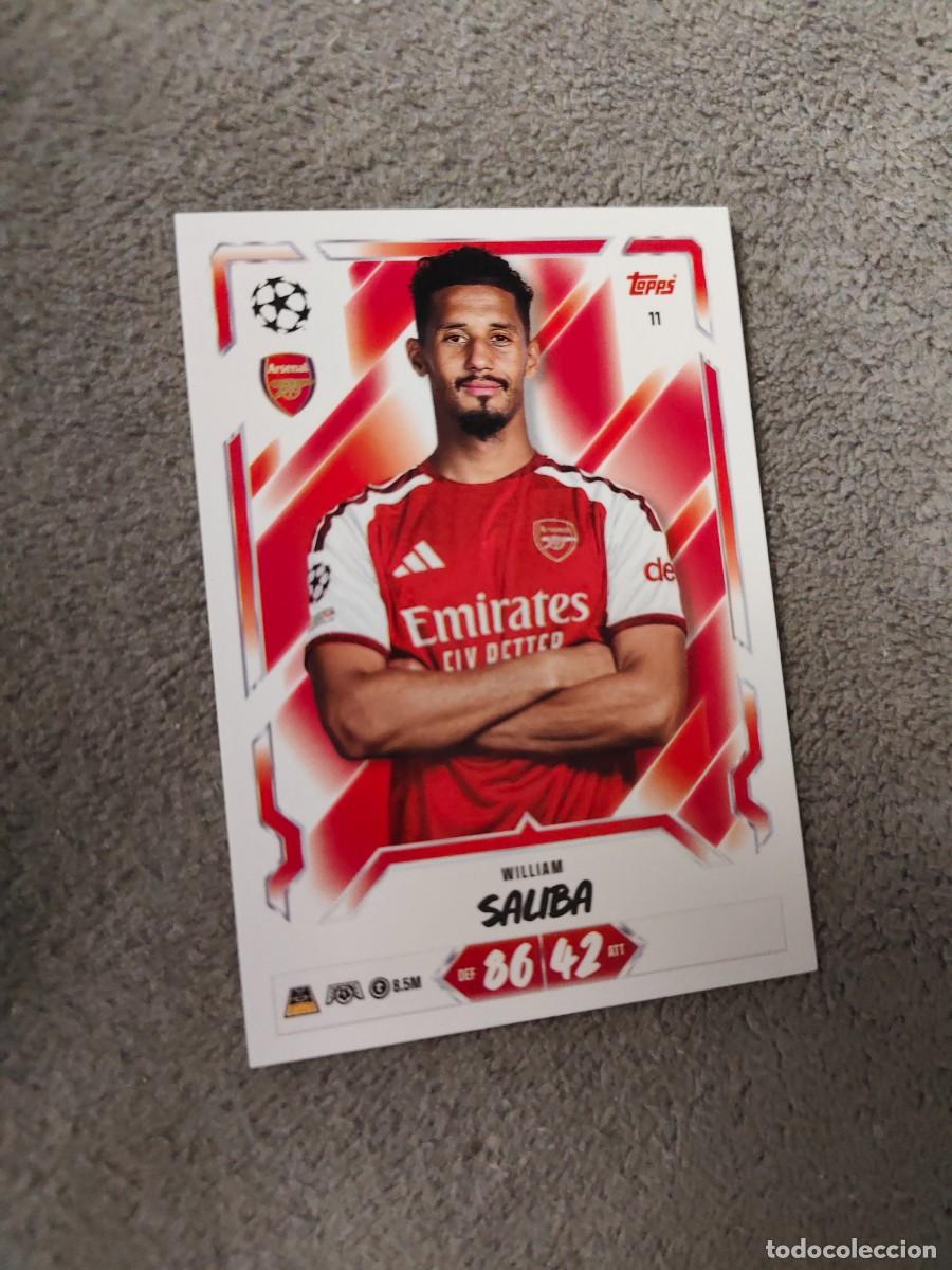 Cartes &agrave; collectionner de Football: 11 MATCH ATTAX 26/27 WILLIAM SALIBA ARSENAL BASE CARD 2026 2027 TOPPS UCC AAU