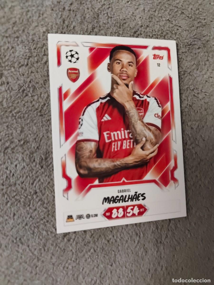 Cartes &agrave; collectionner de Football: 12 MATCH ATTAX 26/27 GABRIEL MAGALH&Atilde;ES ARSENAL BASE CARD 2026 2027 TOPPS UCC AAU