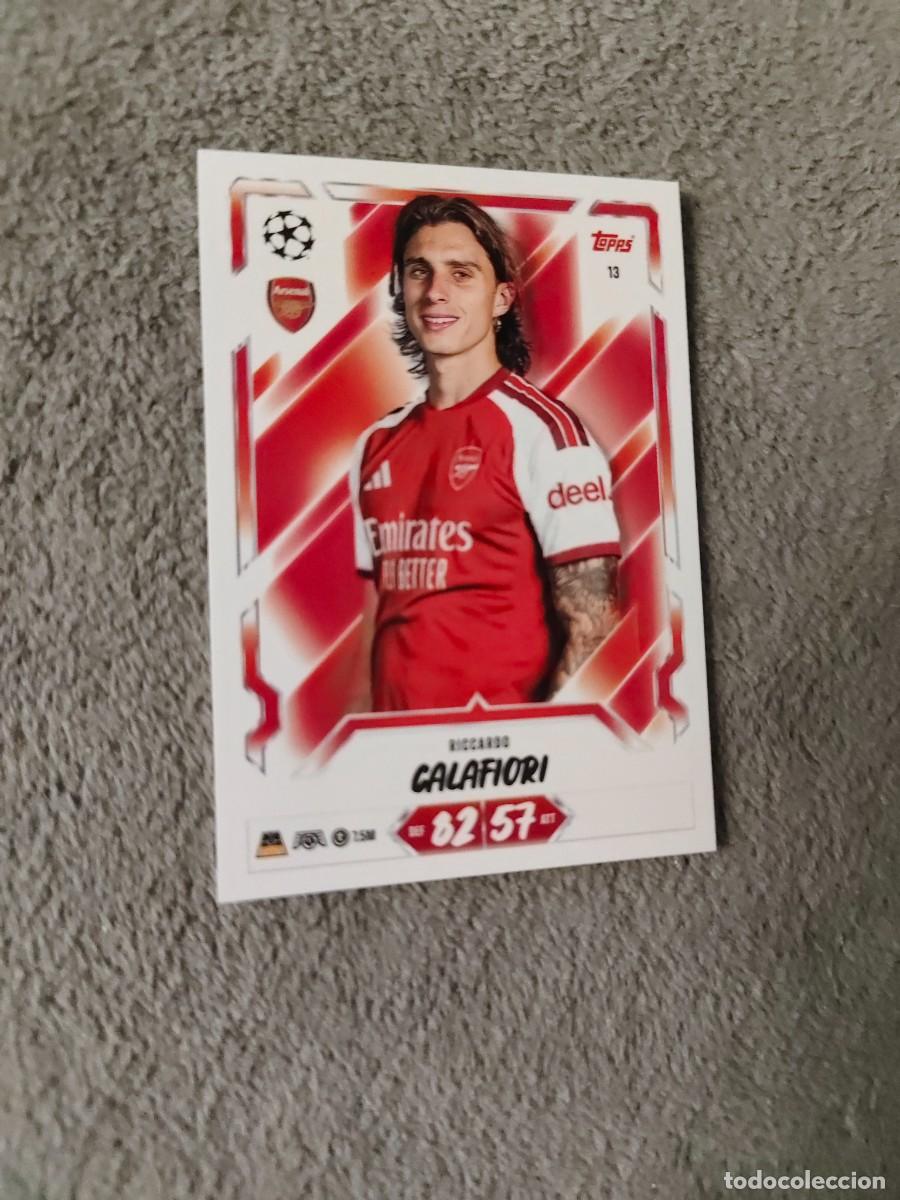 Cartes &agrave; collectionner de Football: 13 MATCH ATTAX 26/27 RICCARDO CALAFIORI ARSENAL BASE CARD 2026 2027 TOPPS UCC AAU