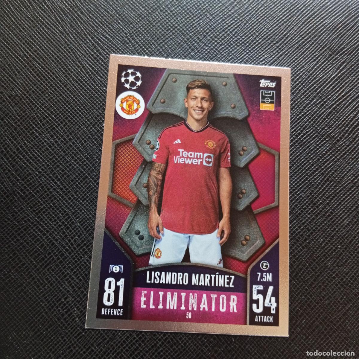 Cromos de f&uacute;tbol: 50 LISANDRO MARTINEZ MANCHESTER UNITED TOPPS MATCH ATTAX 2023 2024 FUTBOL CROMO 23 24 - A217 PG5