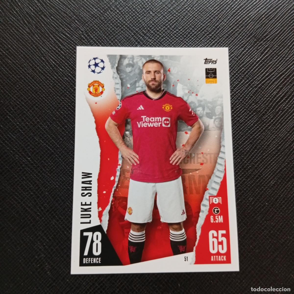 Cromos de f&uacute;tbol: 51 LUKE SHAW MANCHESTER UNITED TOPPS MATCH ATTAX 2023 2024 FUTBOL CROMO 23 24 - A217 PG5