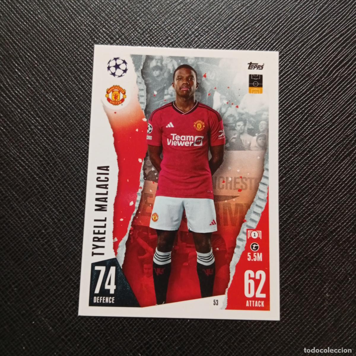 Cromos de f&uacute;tbol: 53 MALACIA MANCHESTER UNITED TOPPS MATCH ATTAX 2023 2024 FUTBOL CROMO 23 24 - A217 PG5