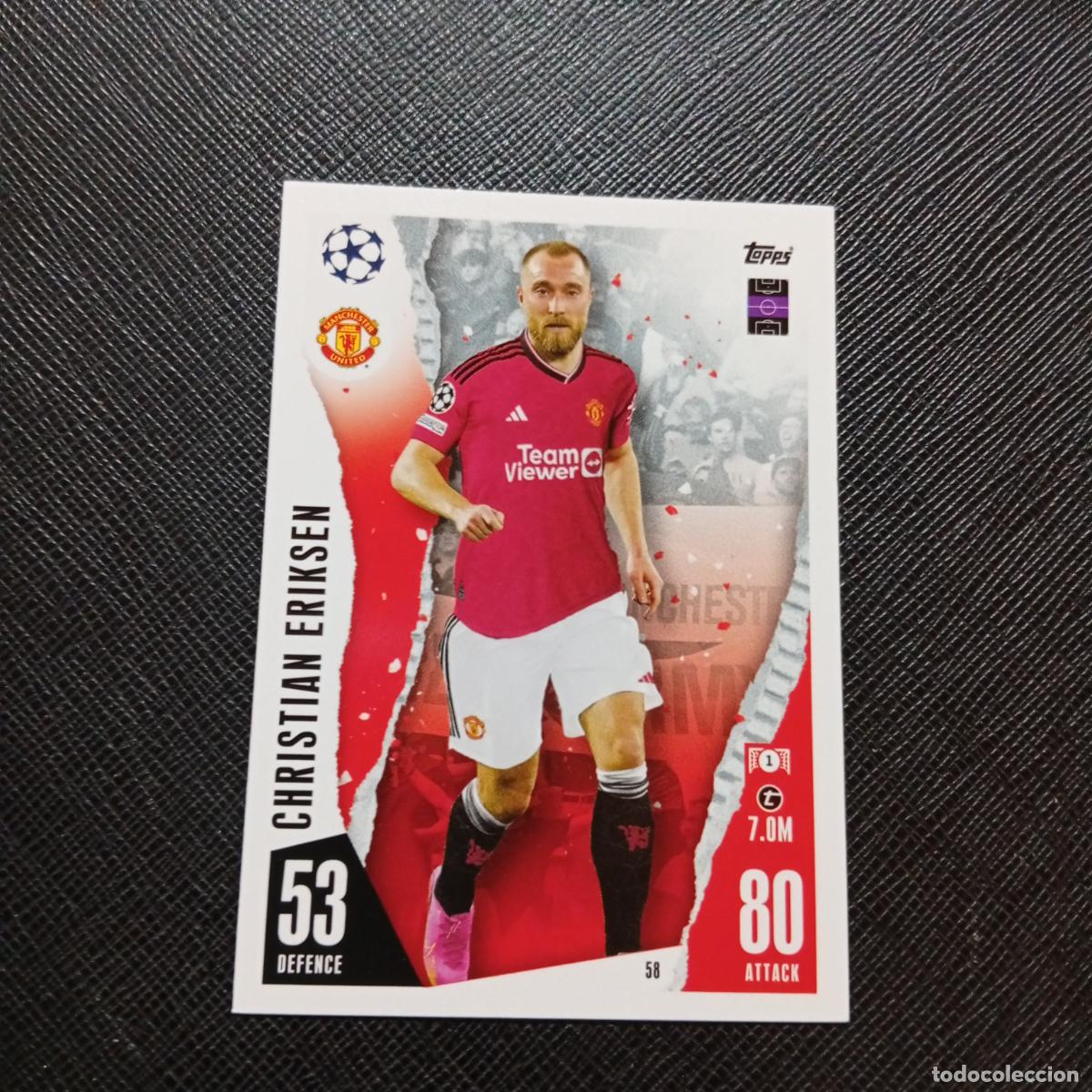 Cromos de f&uacute;tbol: 58 CHRISTIAN ERIKSEN MANCHESTER UNITED TOPPS MATCH ATTAX 2023 2024 FUTBOL CROMO 23 24 - A217 PG7