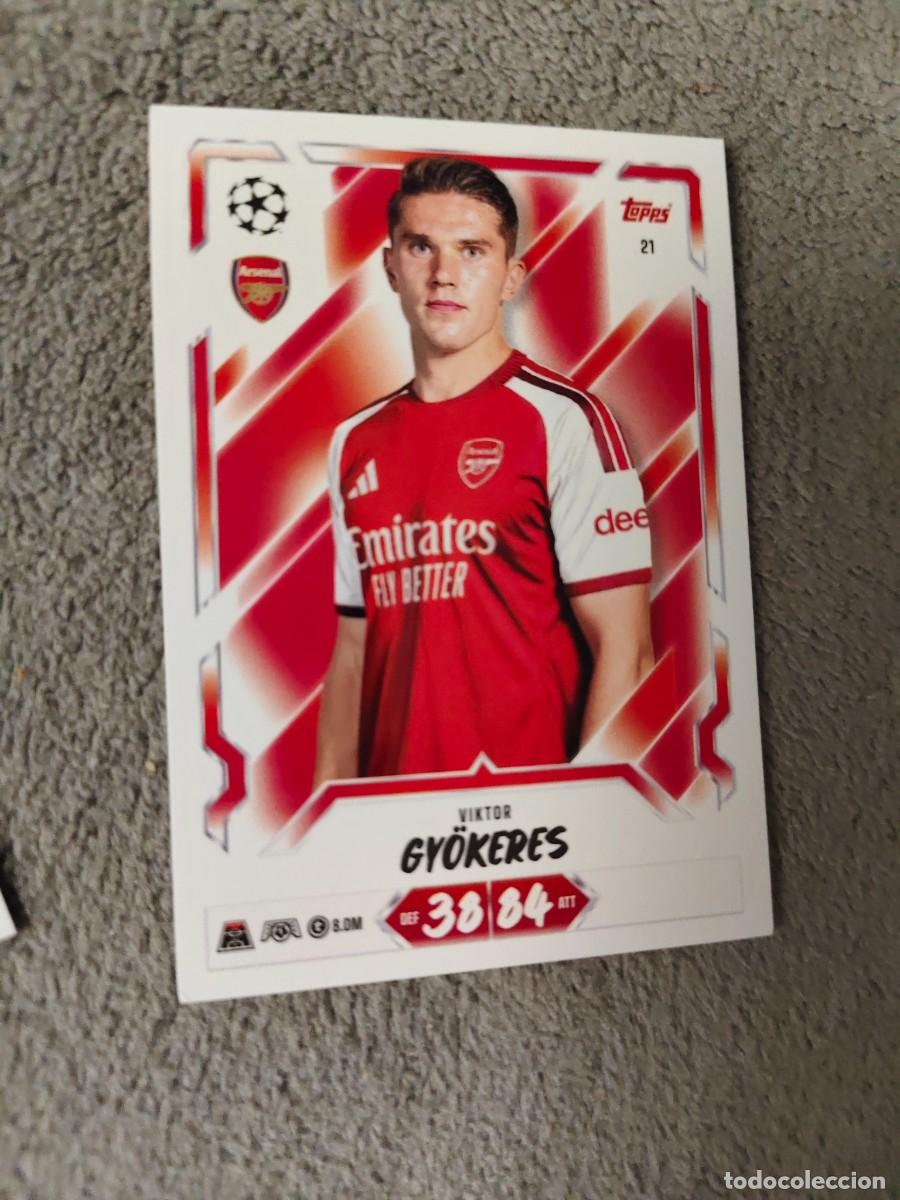 Cromos de f&uacute;tbol: 21 MATCH ATTAX 26/27 VIKTOR GY&Ouml;KERES ARSENAL BASE CARD 2026 2027 TOPPS UCC AAU