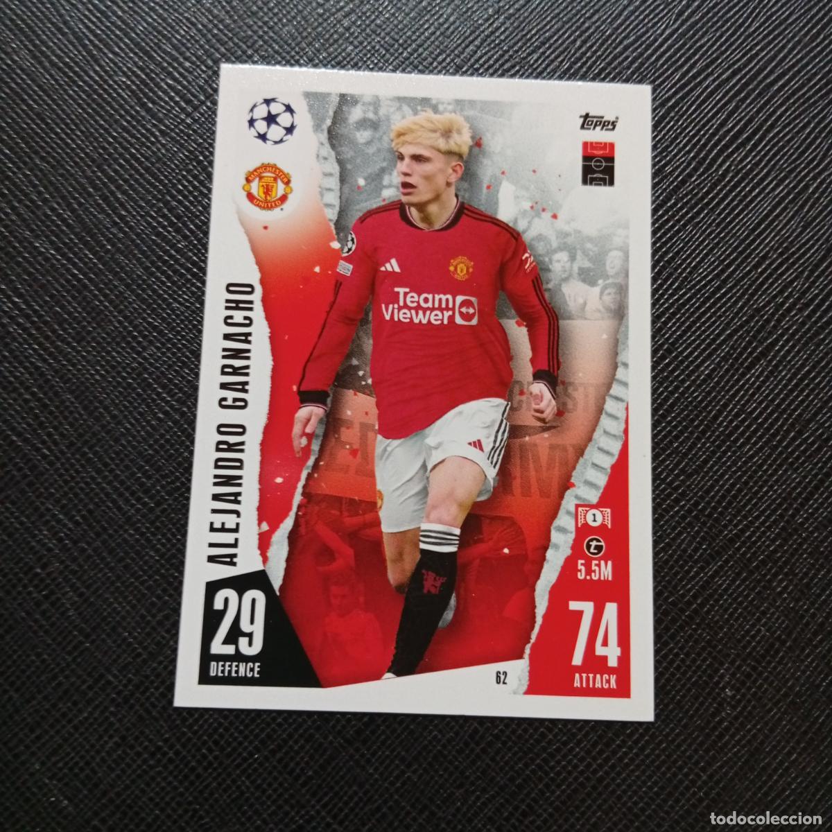 Cromos de f&uacute;tbol: 62 GARNACHO MANCHESTER UNITED TOPPS MATCH ATTAX 2023 2024 FUTBOL CROMO 23 24 - A217 PG7