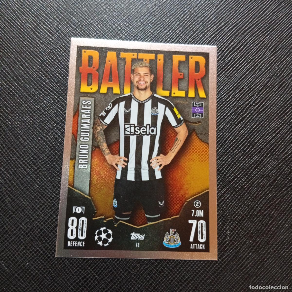 Cartes &agrave; collectionner de Football: 74 BRUNO GUIMARAES NEWCASTLE TOPPS MATCH ATTAX 2023 2024 FUTBOL CROMO 23 24 - A217 PG9