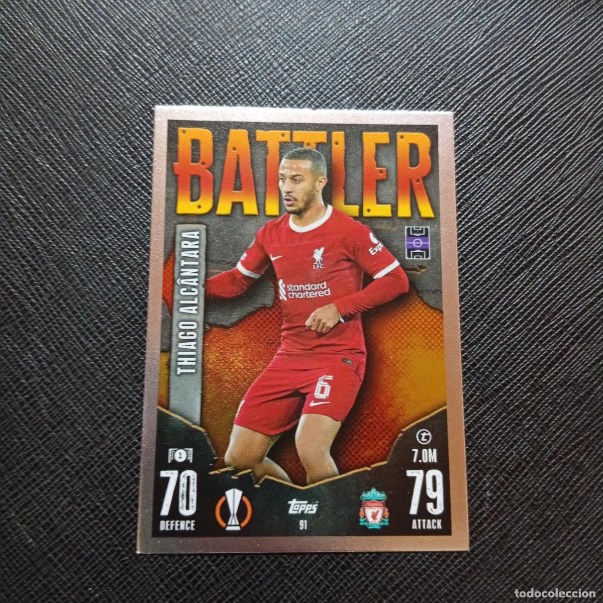 Cromos de f&uacute;tbol: 91 THIAGO ALCANTARA LIVERPOOL TOPPS MATCH ATTAX 2023 2024 FUTBOL CROMO 23 24 - A217 PG11