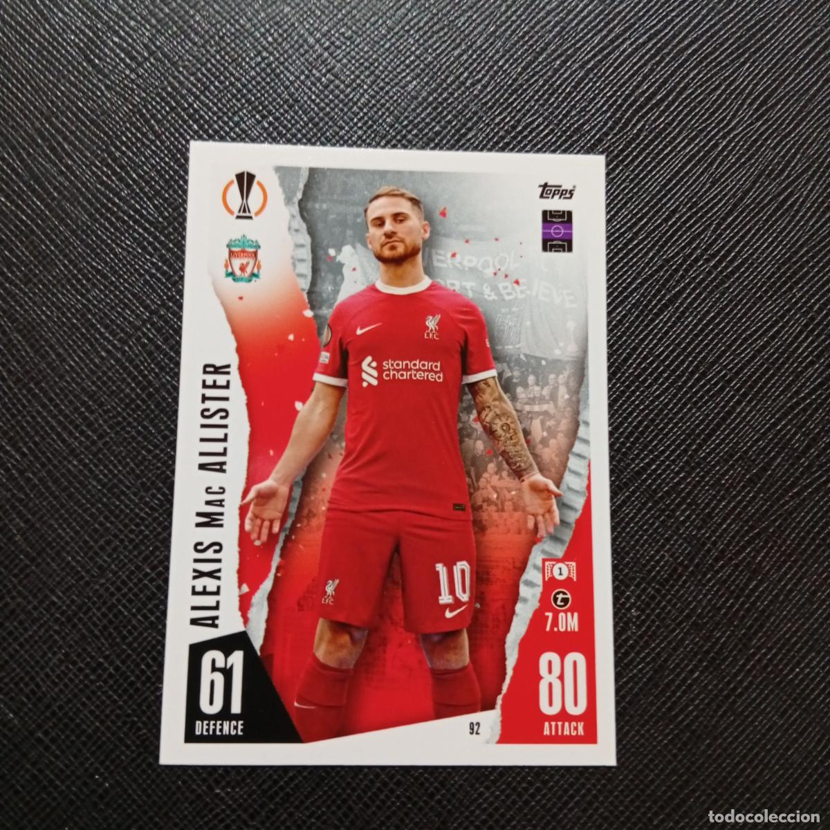 Cromos de f&uacute;tbol: 92 Mac ALLISTER LIVERPOOL TOPPS MATCH ATTAX 2023 2024 FUTBOL CROMO 23 24 - A217 PG11