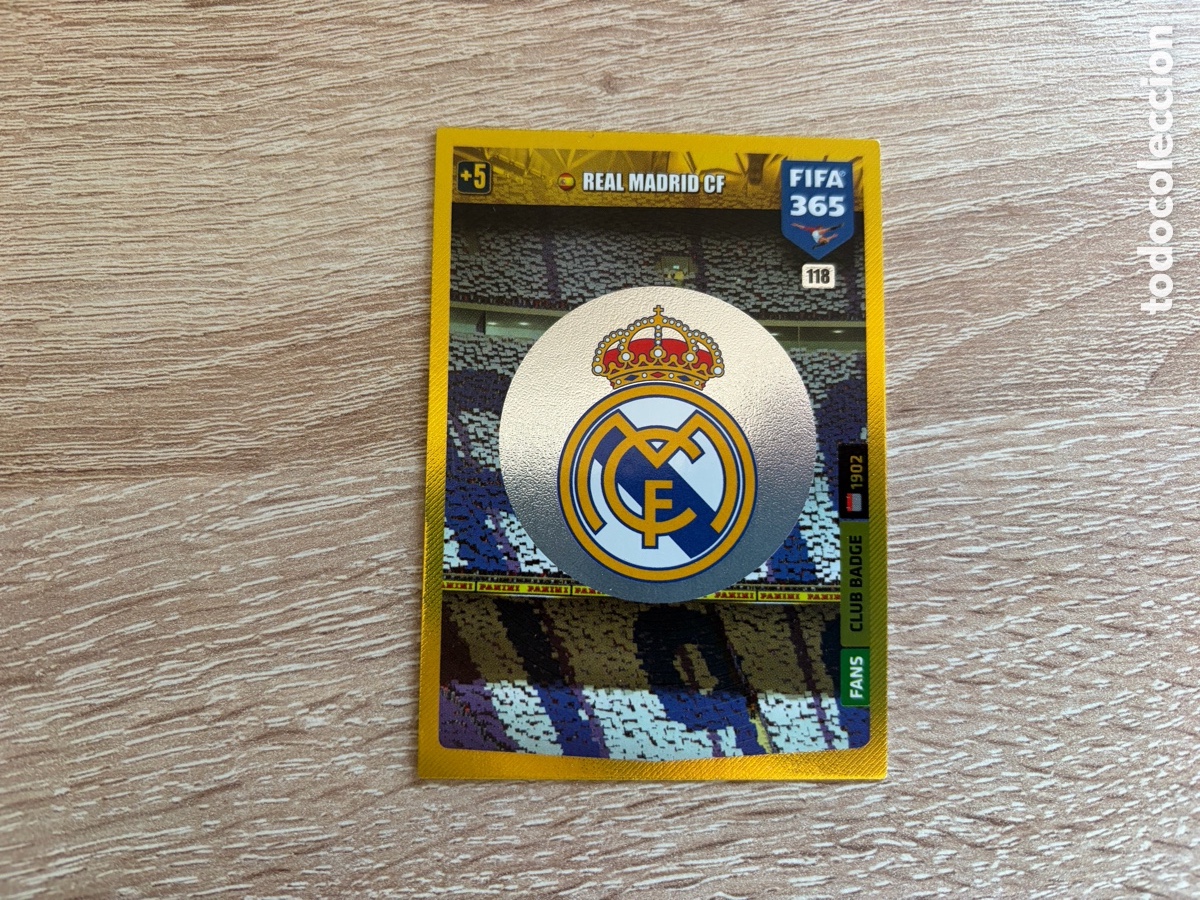 Cromos de f&uacute;tbol: 118 CLUB BADGE REAL MADRID CF PANINI FIFA 365 2019 2020 19 20