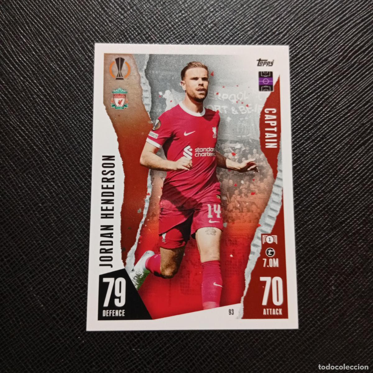 Cromos de f&uacute;tbol: 93 JORDAN HERDERSON LIVERPOOL TOPPS MATCH ATTAX 2023 2024 FUTBOL CROMO 23 24 - A217 PG11