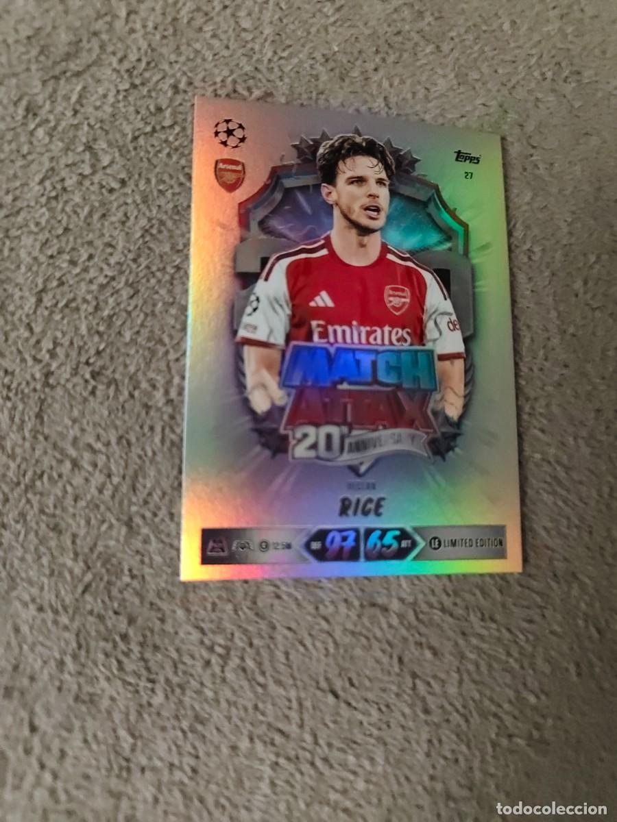 Cromos de f&uacute;tbol: 27 MATCH ATTAX 26/27 DECLAN RICE ARSENAL LIMITED EDITION 20 ANNIVERSARY 2026 2027 TOPPS UCC AAU