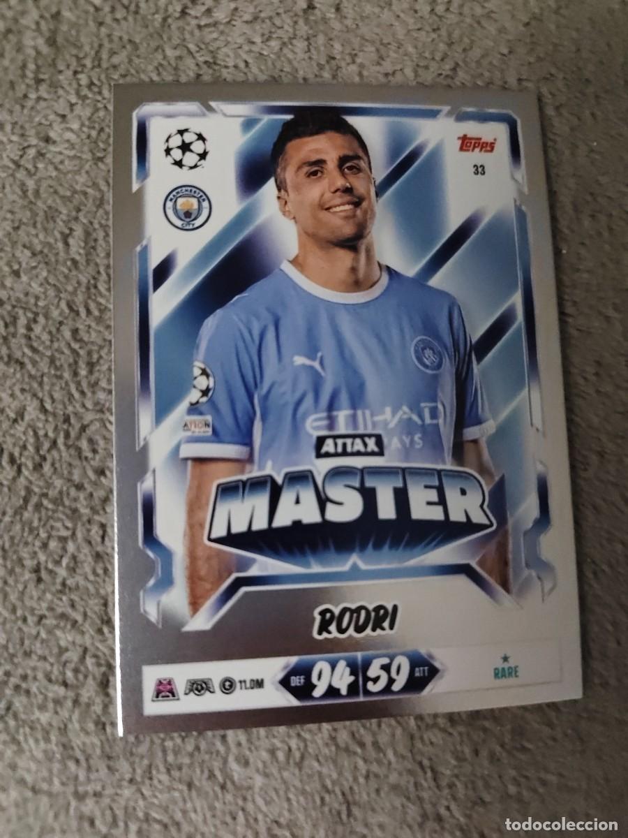 Cromos de f&uacute;tbol: 33 MATCH ATTAX 26/27 RODRI MANCHESTER CITY MASTER 2026 2027 TOPPS UCC AAU