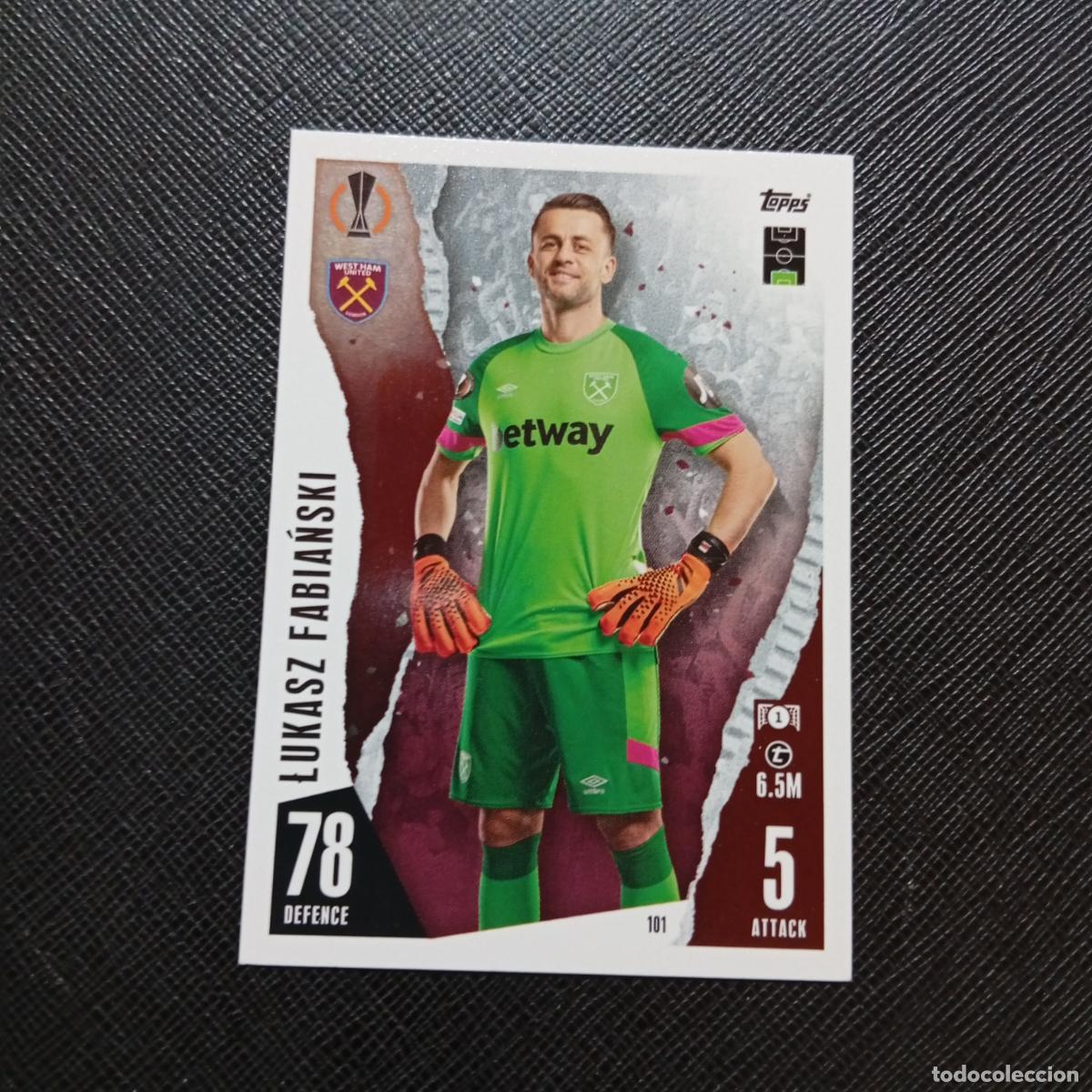 Cromos de f&uacute;tbol: 101 FABIANSKI WEST HAM TOPPS MATCH ATTAX 2023 2024 FUTBOL CROMO 23 24 - A217 PG12