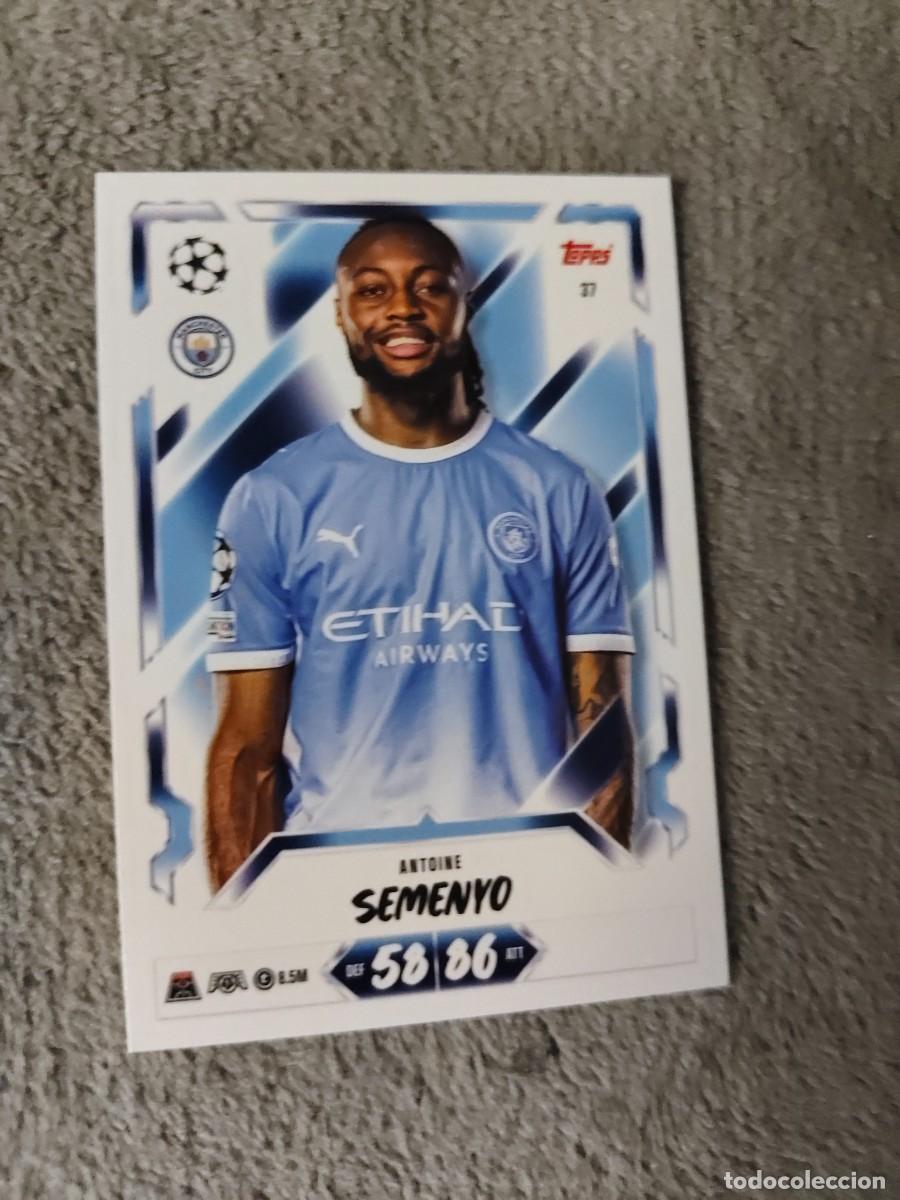 Cromos de f&uacute;tbol: 37 MATCH ATTAX 26/27 ANTOINE SEMENYO MANCHESTER CITY BASE CARD 2026 2027 TOPPS UCC AAU