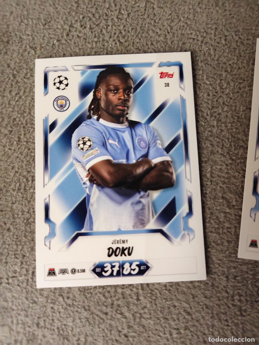 Cromos de f&uacute;tbol: 38 MATCH ATTAX 26/27 J&Eacute;R&Eacute;MY DOKU MANCHESTER CITY BASE CARD 2026 2027 TOPPS UCC AAU