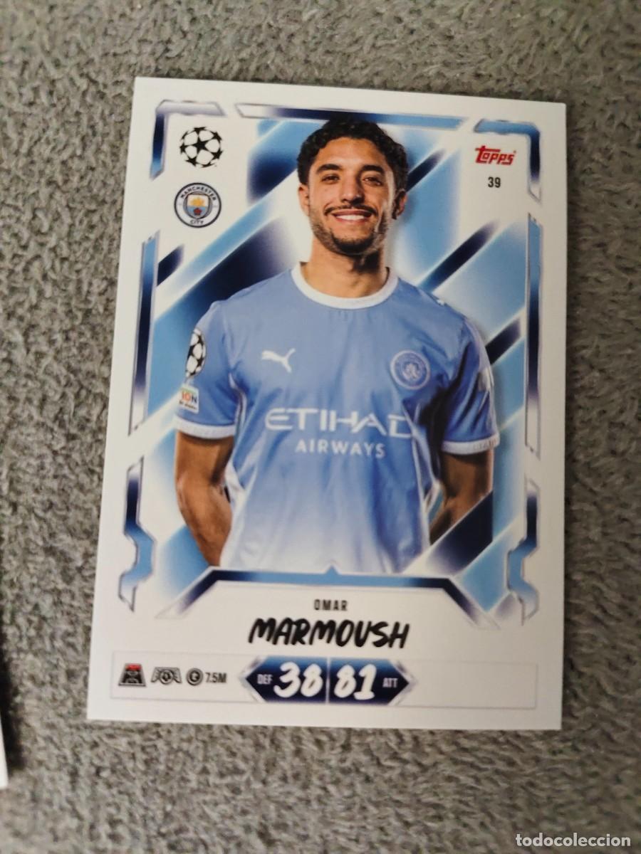Cromos de f&uacute;tbol: 39 MATCH ATTAX 26/27 OMAR MARMOUSH MANCHESTER CITY BASE CARD 2026 2027 TOPPS UCC AAU