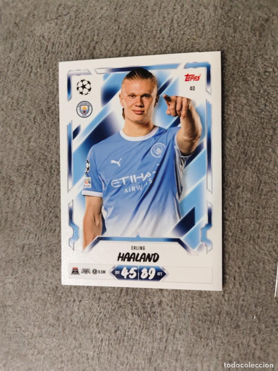 Cromos de f&uacute;tbol: 40 MATCH ATTAX 26/27 ERLING HAALAND MANCHESTER CITY BASE CARD 2026 2027 TOPPS UCC AAU