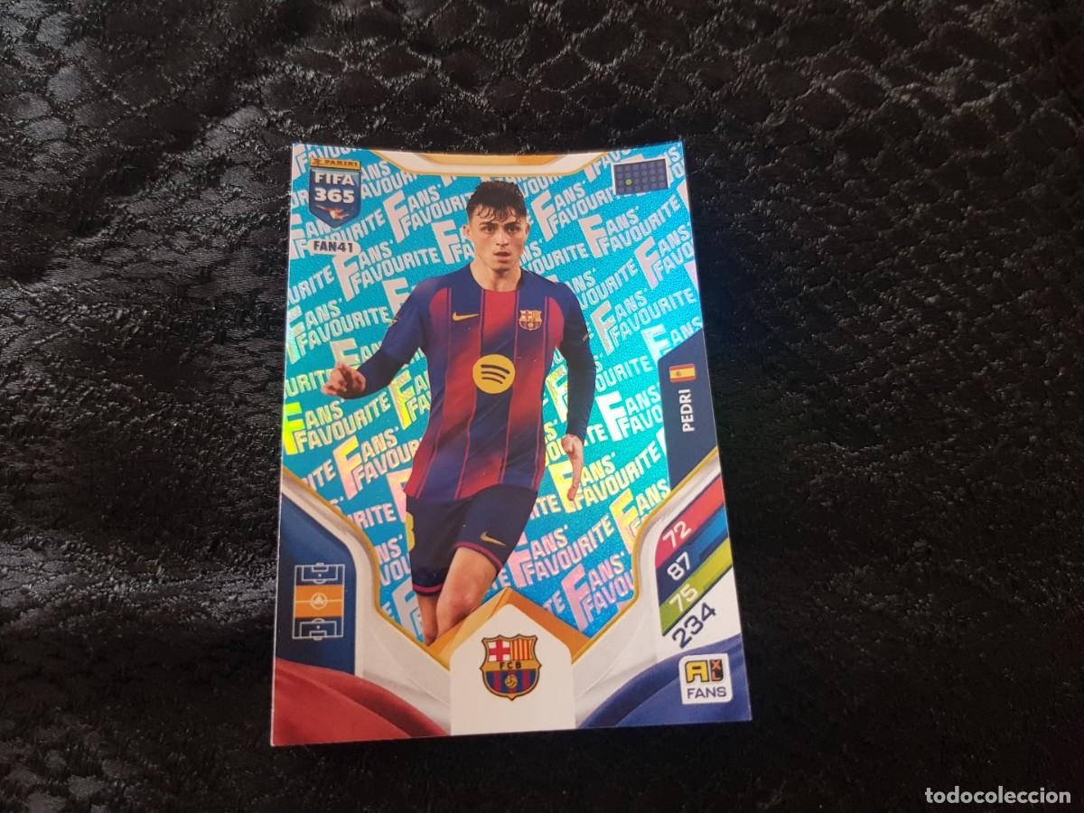 Cromos de f&uacute;tbol: Adrenalyn XL Fifa 365 Panini 2025/2026 25/26 Fans Favourite Fan41 Pedri (Barcelona) blue azul