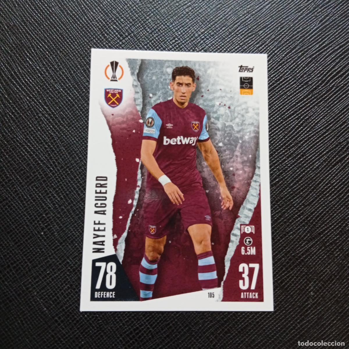 Cromos de f&uacute;tbol: 105 MAYFE AGUERD WEST HAM TOPPS MATCH ATTAX 2023 2024 FUTBOL CROMO 23 24 - A217 PG12