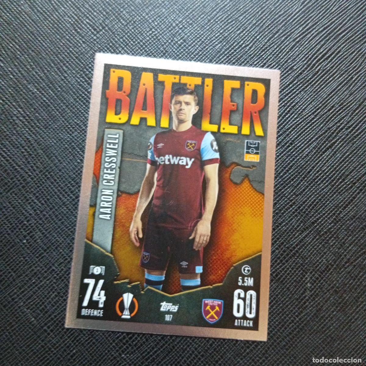 Cromos de f&uacute;tbol: 107 AARON CERSSWELL WEST HAM TOPPS MATCH ATTAX 2023 2024 FUTBOL CROMO 23 24 - A217 PG12