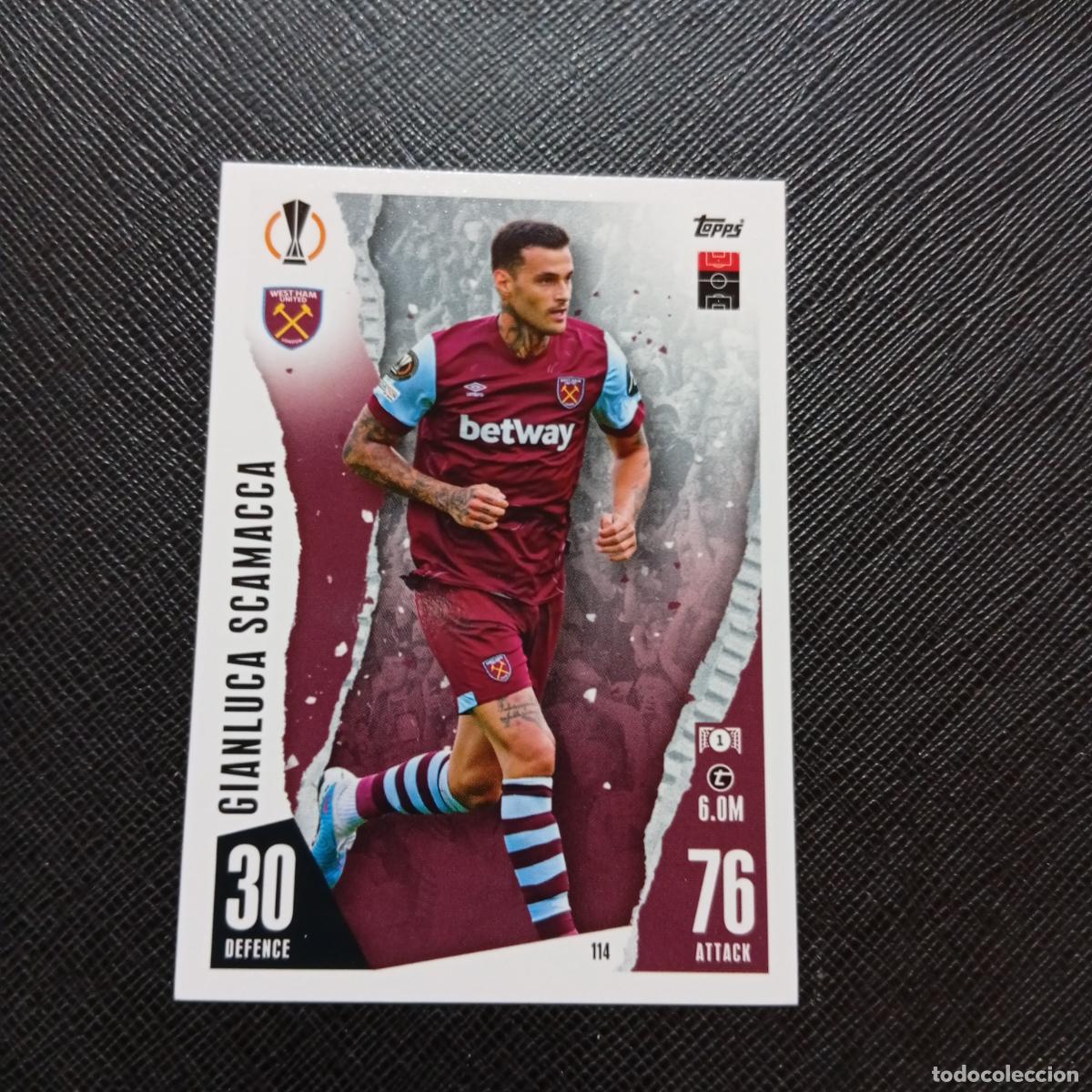 Cromos de f&uacute;tbol: 114 SCAMACCA WEST HAM TOPPS MATCH ATTAX 2023 2024 FUTBOL CROMO 23 24 - A217 PG13