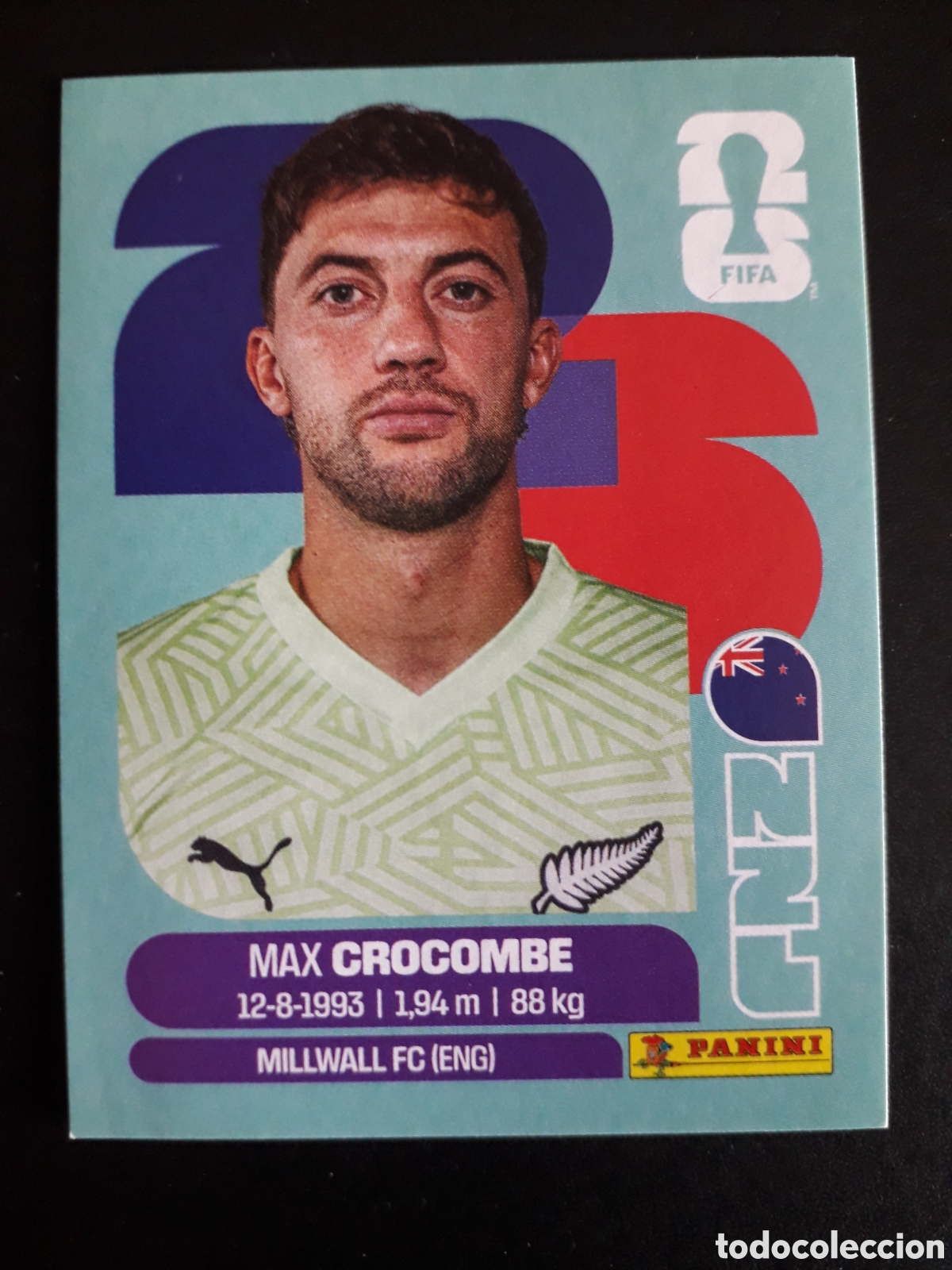 Cartes &agrave; collectionner de Football: CROCOMBE NUEVA ZELANDA NZL 2 MUNDIAL F&Uacute;TBOL 2026 FIFA WORLD CUP PANINI SIN PEGAR PEDIDO M&Iacute;NIMO 3&euro;