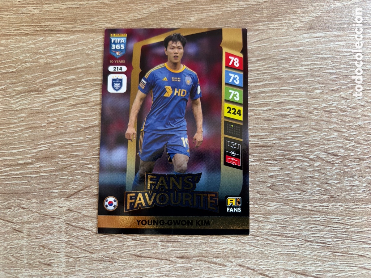 Cromos de f&uacute;tbol: 214 YOUNG GWON KIM FANS FAVOURITE PANINI FIFA 365 2024 2025 24 25 ULSAN HD FC
