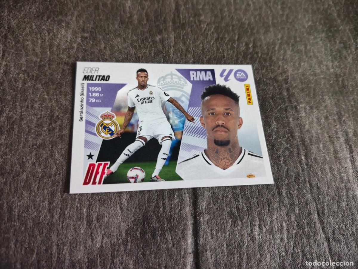 Fu&szlig;ball-Sticker: Cromo 8 EDER MILITAO REAL MADRID. Colecci&oacute;n LALIGA F&uacute;tbol 2025-2026 PANINI Nuevo