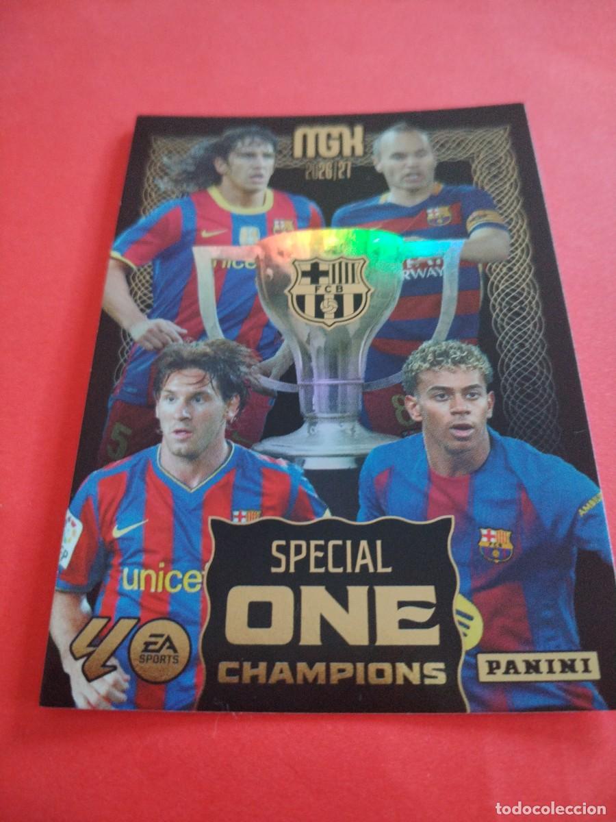 Cromos de f&uacute;tbol: MEGACRACKS 2026 2027 - SPECIAL ONE CHAMPIONS MESSI LAMINE YAMAL