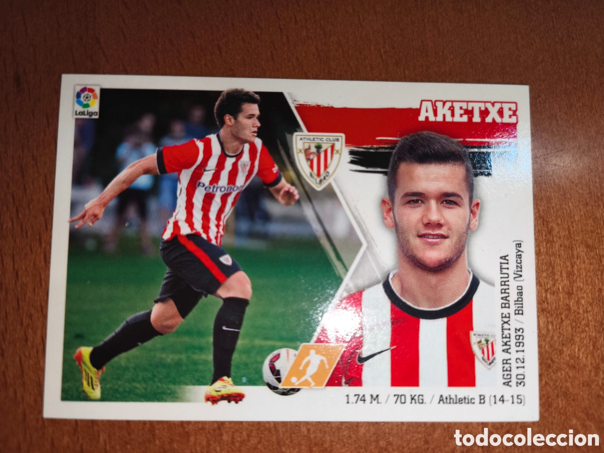 Cromos de f&uacute;tbol: Aketxe coloca n&deg;14 Bis liga este 15/16 Athletic Club
